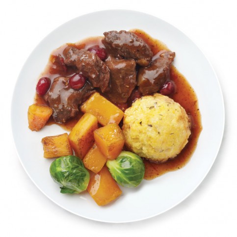 Frozen Red Wine Braised Beef and Polenta Meal