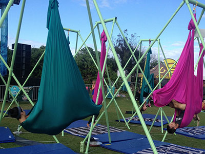 Aerial Yoga at Wanderlust 2014