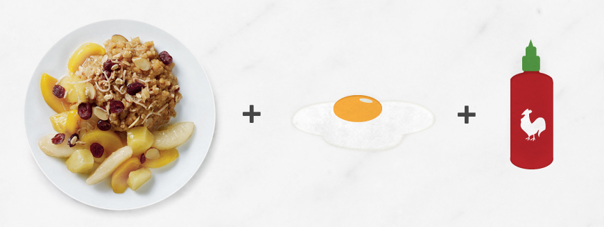 Luvo’s Steel-Cut Oatmeal + Baked Egg + Sriracha #Luvo #Breakfast 