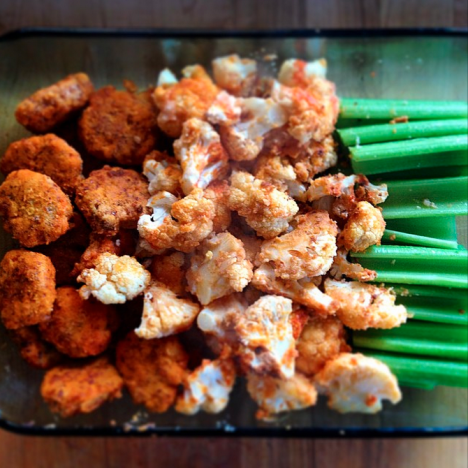 1) Buffalo Cauliflower Bites by @Sananddiz  This yummy twist on a typical favorite has been the star of Pinterest this week! Our friend’s over at PopSugar nailed the recipe, you can find it here.