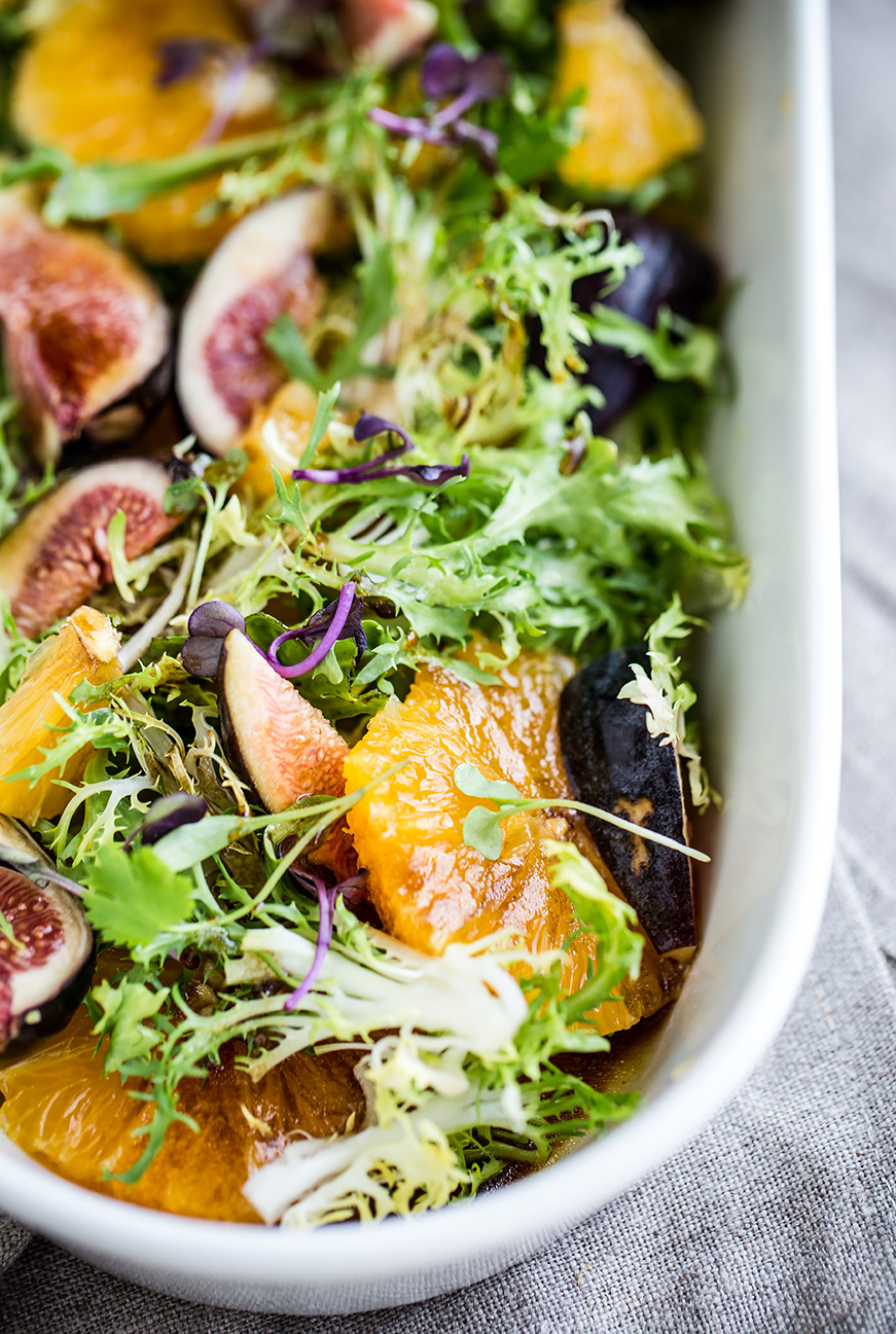 A tangy twist on a quintessential french classic from @Luvoinc #fig #frisee #salad #recipe  