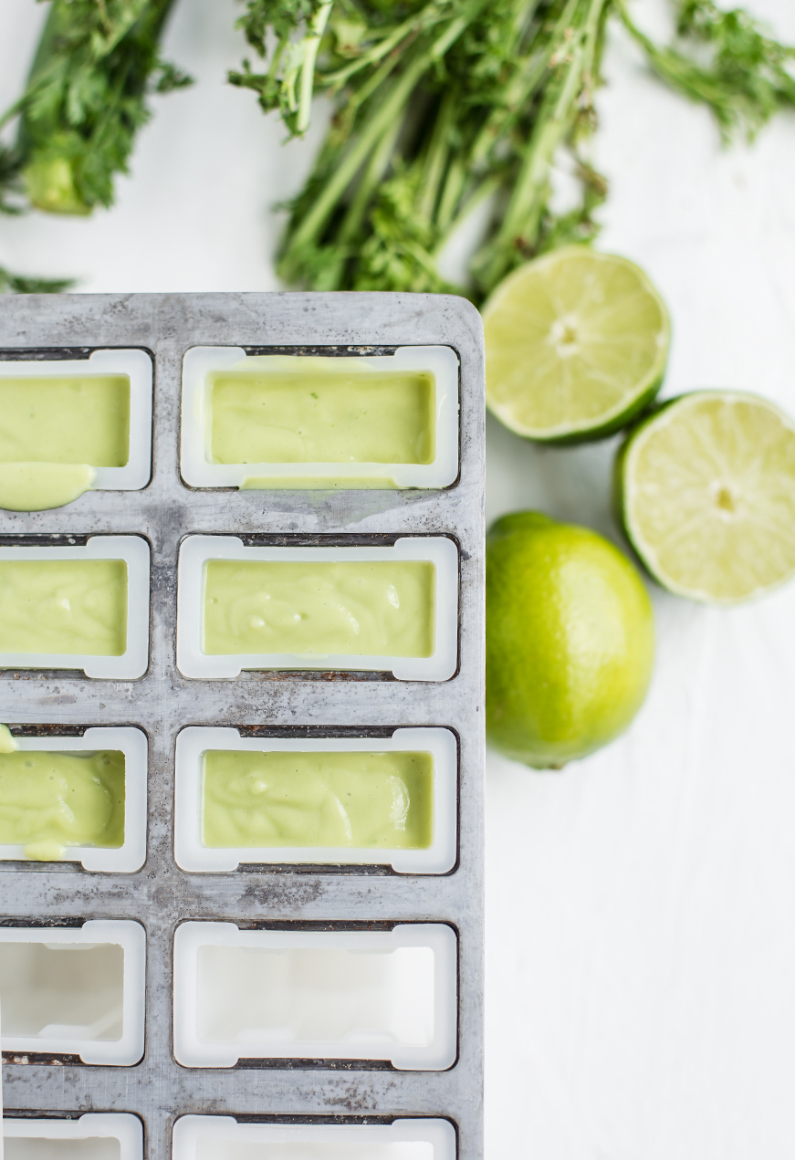 Add veggies to your child's diet with this recipe for the creamiest avocado lime popsicles from @Luvoinc